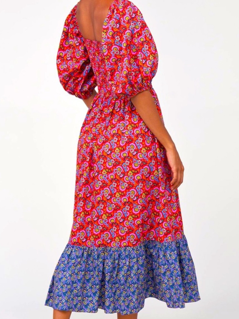 House of Harlow 1960 Pink Floral Smocked Top Dress - Picture 2 of 10